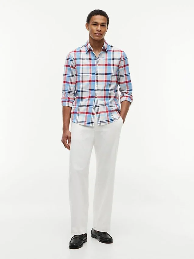 Camisa Oxford a cuadros de corte regular Camisa Oxford a cuadros de corte regular