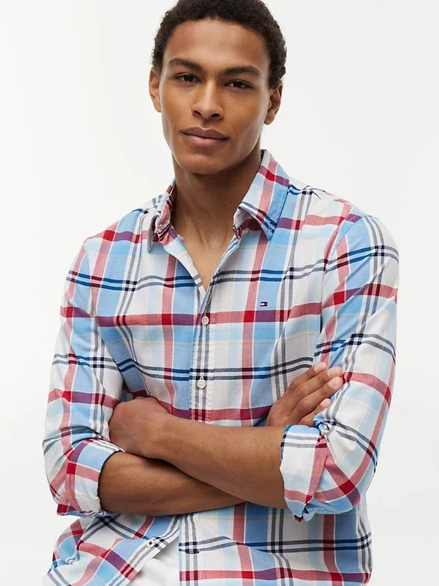 Camisa Oxford a cuadros de corte regular Camisa Oxford a cuadros de corte regular