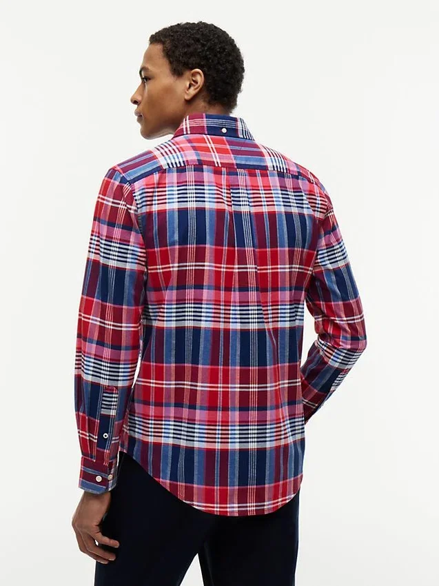 Camisa Oxford a cuadros de corte regular Camisa Oxford a cuadros de corte regular