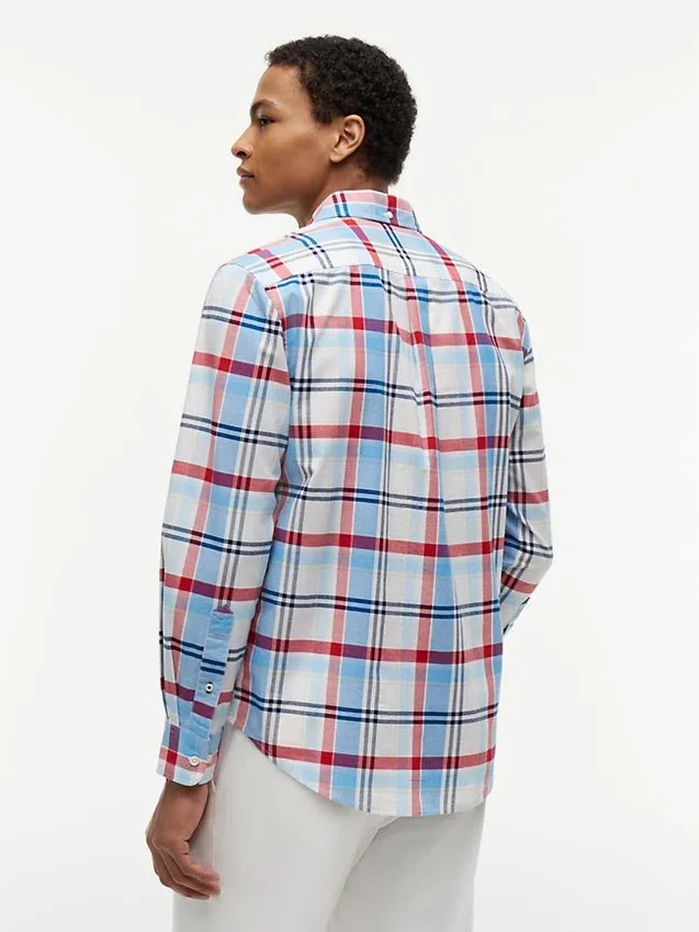 Camisa Oxford a cuadros de corte regular Camisa Oxford a cuadros de corte regular