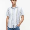 Camisa Oxford a rayas de corte regular