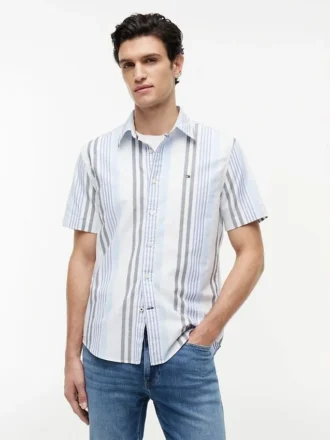 Camisa Oxford a rayas de corte regular