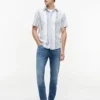 Camisa Oxford a rayas de corte regular