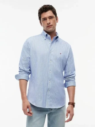 Camisa Oxford a rayas TH Performance
