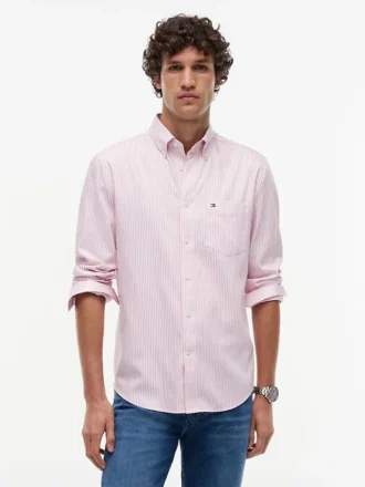 Camisa Oxford a rayas TH Performance