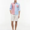 Camisa Oxford de corte regular con bloques de color