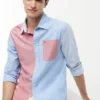 Camisa Oxford de corte regular con bloques de color