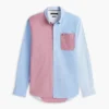 Camisa Oxford de corte regular con bloques de color