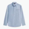Camisa Oxford de corte regular con rayas y bolsillos Camisa Oxford de corte regular con rayas y bolsillos