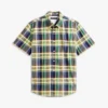 Camisa Oxford de cuadros llamativos de corte regular Camisa Oxford de cuadros llamativos de corte regular