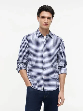 Camisa Oxford de cuadros vichy de corte regular