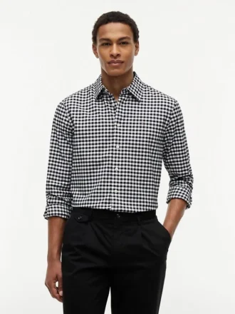 Camisa Oxford de cuadros vichy de corte regular
