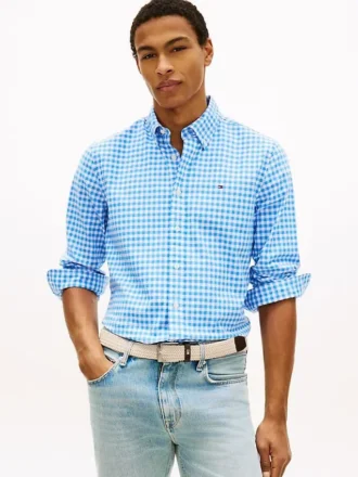 Camisa Oxford de cuadros vichy de corte regular