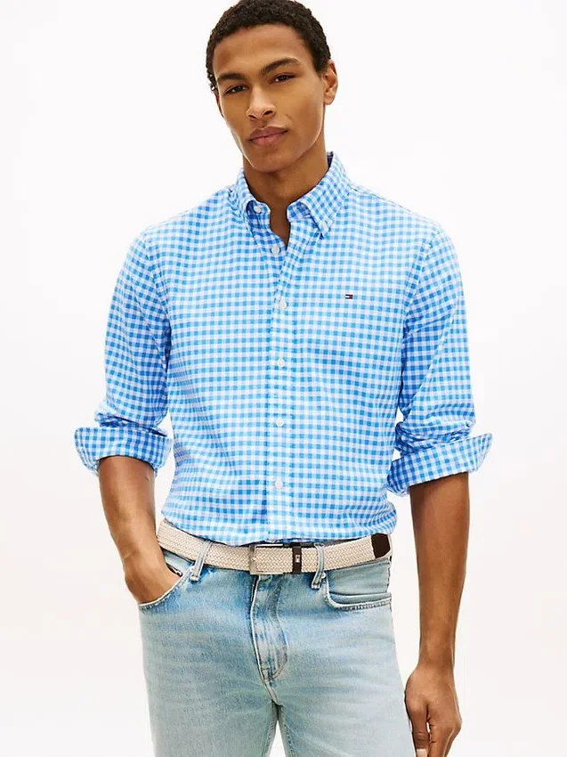 Camisa Oxford de cuadros vichy de corte regular Camisa Oxford de cuadros vichy de corte regular