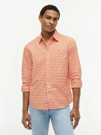 Camisa Oxford de cuadros vichy de corte regular