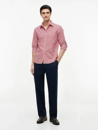 Camisa Oxford de cuadros vichy de corte regular