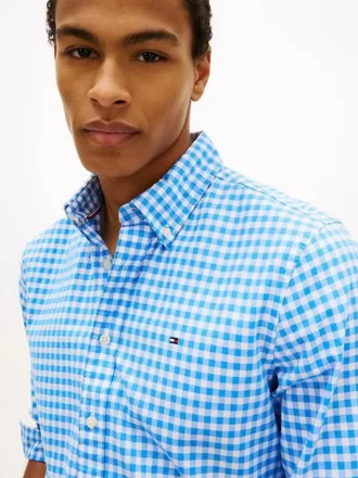 Camisa Oxford de cuadros vichy de corte regular