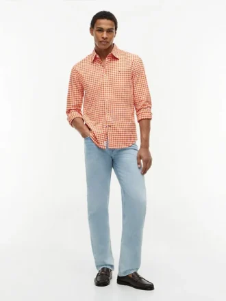 Camisa Oxford de cuadros vichy de corte regular