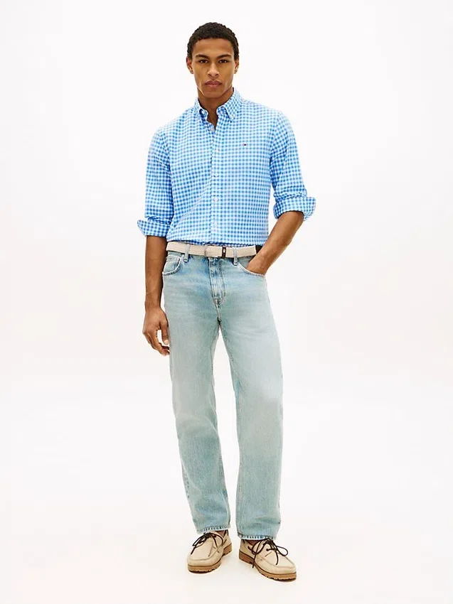 Camisa Oxford de cuadros vichy de corte regular Camisa Oxford de cuadros vichy de corte regular