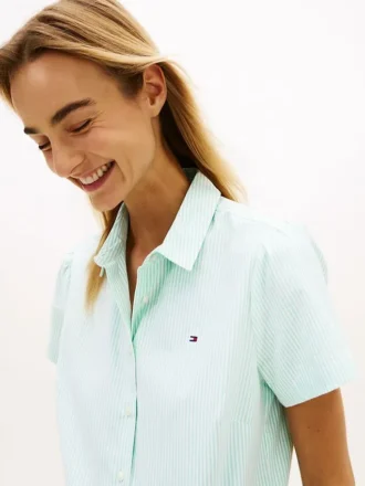 Camisa Oxford de manga corta