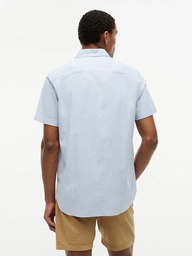 Camisa Oxford de manga corta a rayas Camisa Oxford de manga corta a rayas