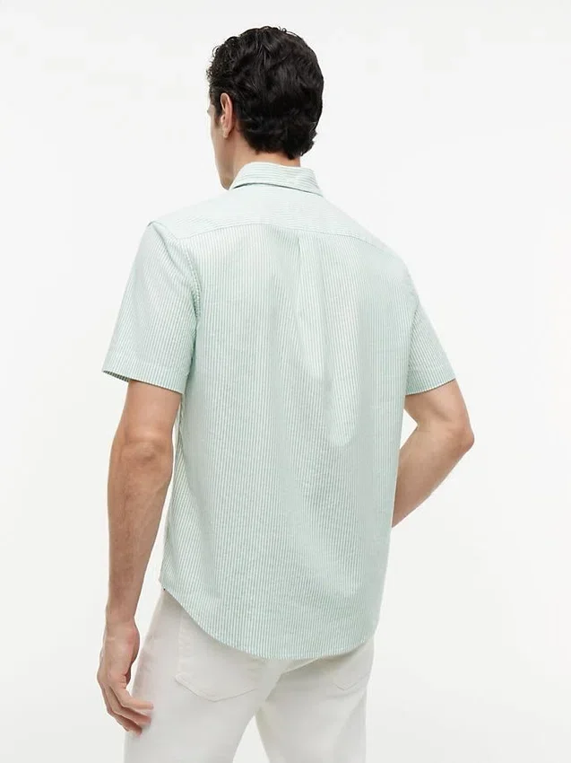 Camisa Oxford de manga corta a rayas Camisa Oxford de manga corta a rayas