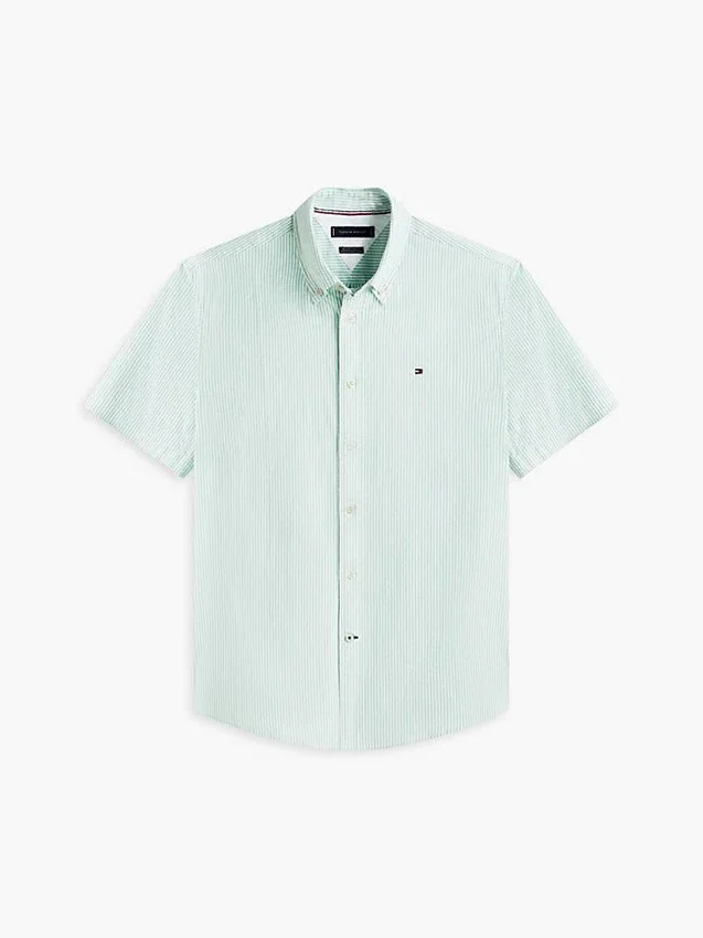 Camisa Oxford de manga corta a rayas Camisa Oxford de manga corta a rayas