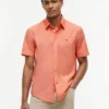 Camisa Oxford de pantalones cortos de corte regular Camisa Oxford de pantalones cortos de corte regular