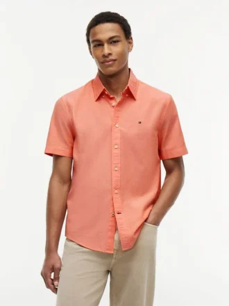Camisa Oxford de pantalones cortos de corte regular