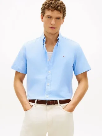 Camisa Oxford de pantalones cortos de corte regular