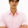 Camisa Oxford de pantalones cortos de corte regular Camisa Oxford de pantalones cortos de corte regular