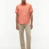 Camisa Oxford de pantalones cortos de corte regular Camisa Oxford de pantalones cortos de corte regular