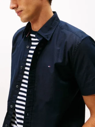Camisa Oxford de pantalones cortos de corte regular