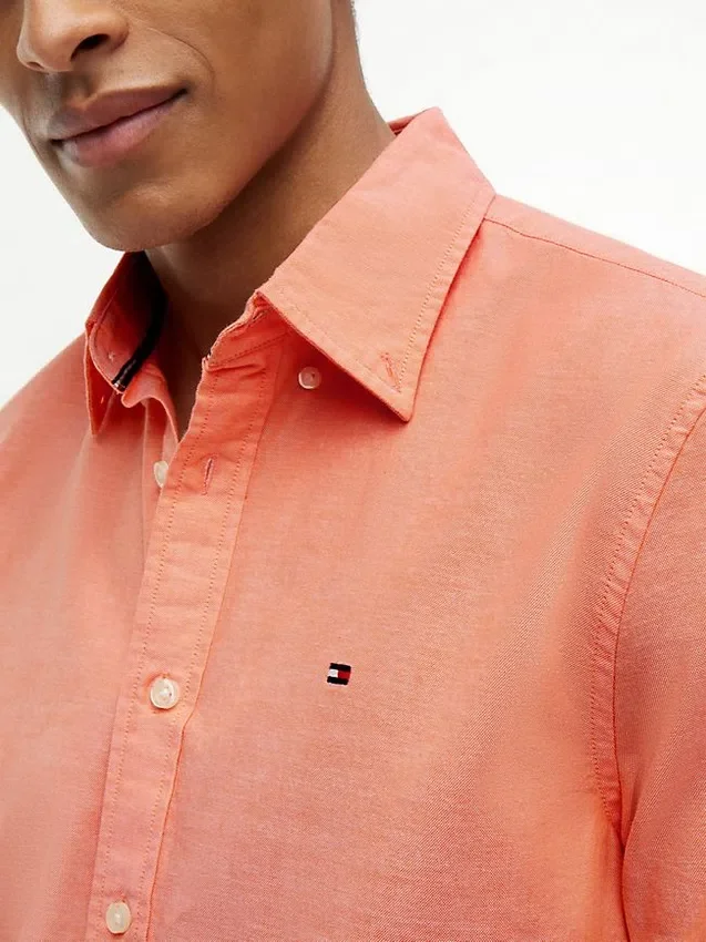 Camisa Oxford de pantalones cortos de corte regular Camisa Oxford de pantalones cortos de corte regular