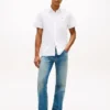 Camisa Oxford de pantalones cortos de corte regular Camisa Oxford de pantalones cortos de corte regular