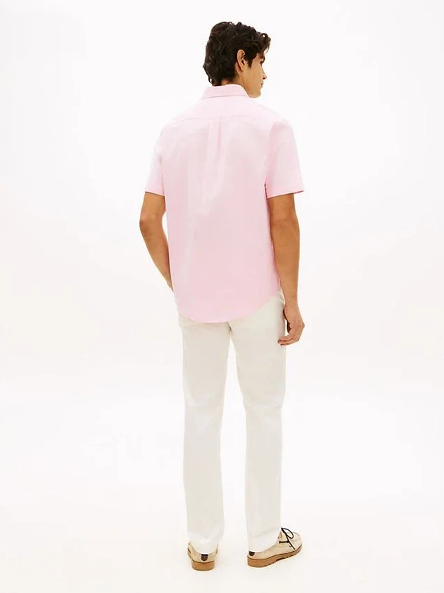 Camisa Oxford de pantalones cortos de corte regular Camisa Oxford de pantalones cortos de corte regular