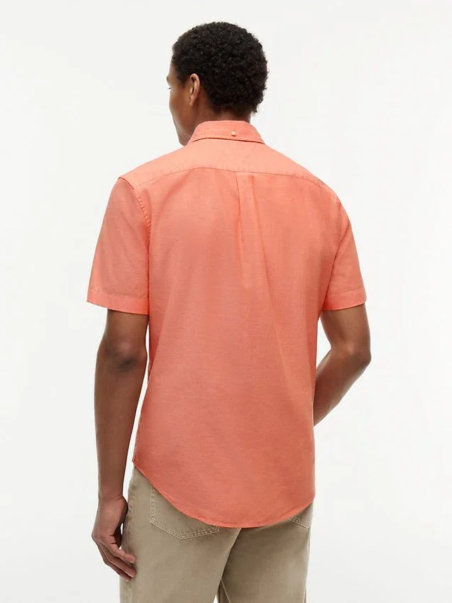 Camisa Oxford de pantalones cortos de corte regular Camisa Oxford de pantalones cortos de corte regular