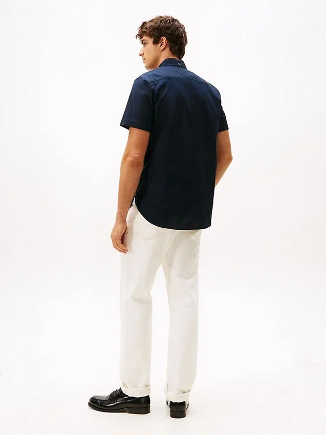 Camisa Oxford de pantalones cortos de corte regular Camisa Oxford de pantalones cortos de corte regular