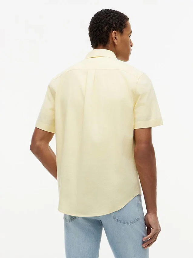 Camisa Oxford de pantalones cortos de corte regular Camisa Oxford de pantalones cortos de corte regular