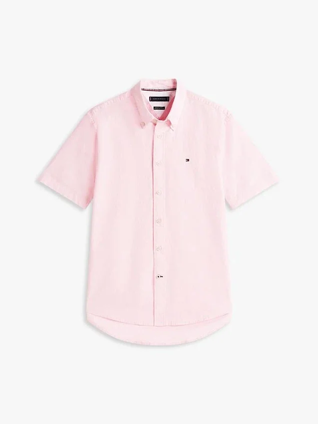 Camisa Oxford de pantalones cortos de corte regular Camisa Oxford de pantalones cortos de corte regular
