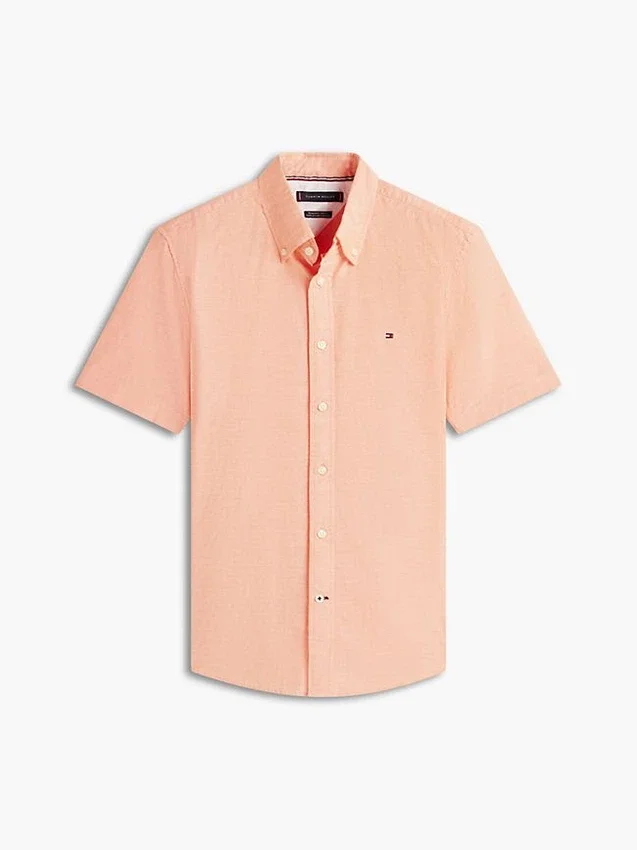 Camisa Oxford de pantalones cortos de corte regular Camisa Oxford de pantalones cortos de corte regular