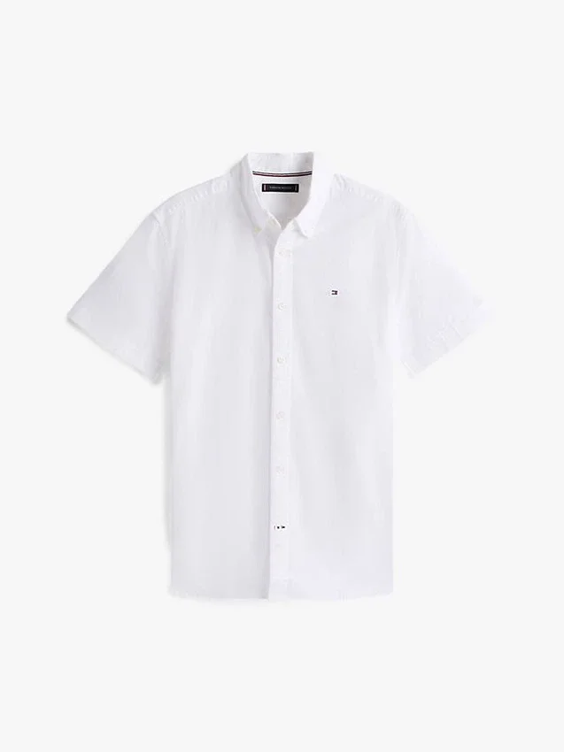 Camisa Oxford de pantalones cortos de corte regular Camisa Oxford de pantalones cortos de corte regular