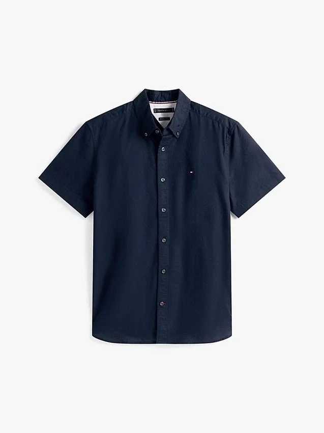 Camisa Oxford de pantalones cortos de corte regular Camisa Oxford de pantalones cortos de corte regular