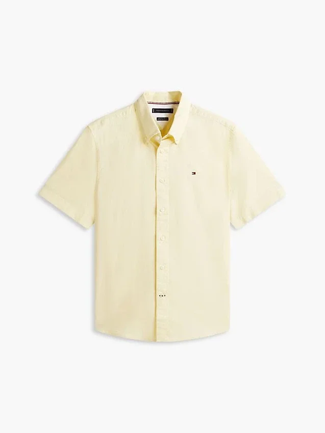 Camisa Oxford de pantalones cortos de corte regular Camisa Oxford de pantalones cortos de corte regular