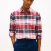 Camisa Oxford elástica a cuadros de corte regular Camisa Oxford elástica a cuadros de corte regular