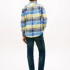 Camisa Oxford elástica a cuadros de corte regular Camisa Oxford elástica a cuadros de corte regular