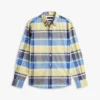 Camisa Oxford elástica a cuadros de corte regular Camisa Oxford elástica a cuadros de corte regular