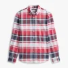 Camisa Oxford elástica a cuadros de corte regular Camisa Oxford elástica a cuadros de corte regular