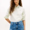 Camisa Oxford elástica a rayas de corte regular Camisa Oxford elástica a rayas de corte regular