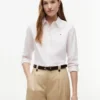 Camisa Oxford elástica a rayas de corte regular Camisa Oxford elástica a rayas de corte regular
